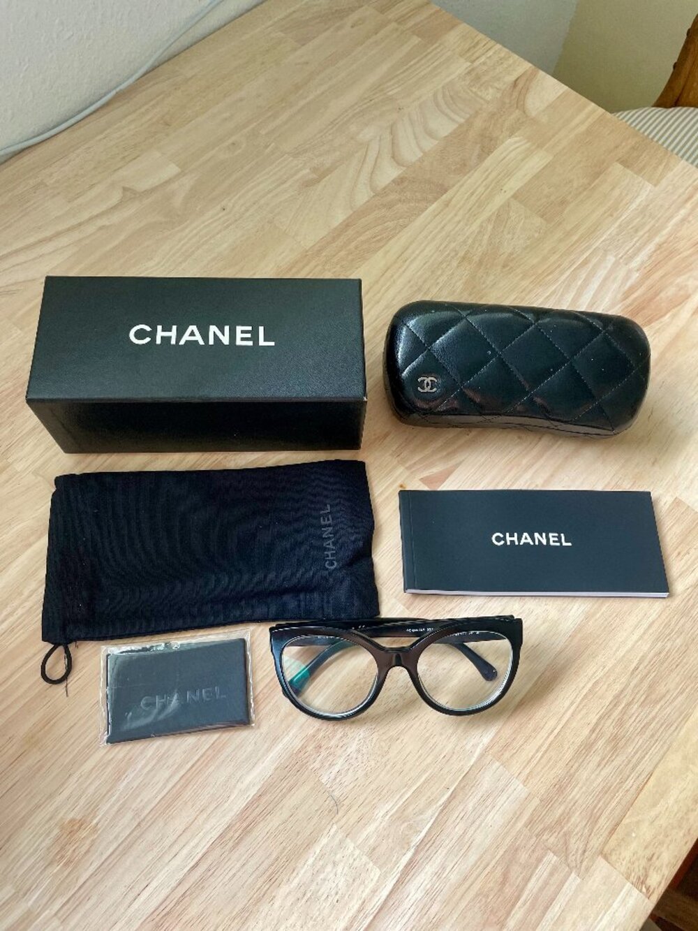 Chanel Eyeglasses Frames Black – Excellent Condition, Full Set